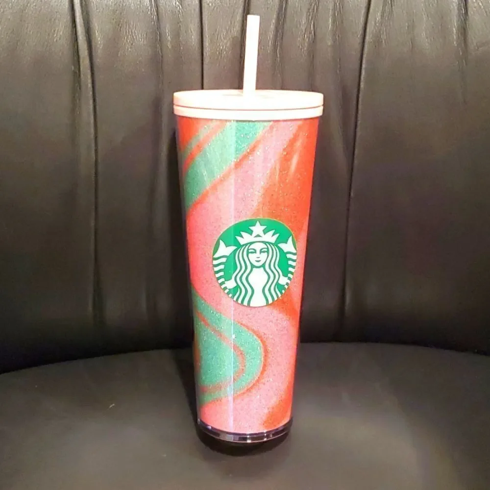 STARBUCKS‎ 2020 Holiday Pink & Green Tumbler - 24 Oz. (Brand New)